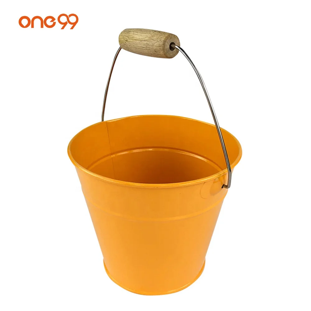 one99 Hot Kids Garden Water Bucket Metal Kids Toy Beach Bucket Children Gardening Tools
