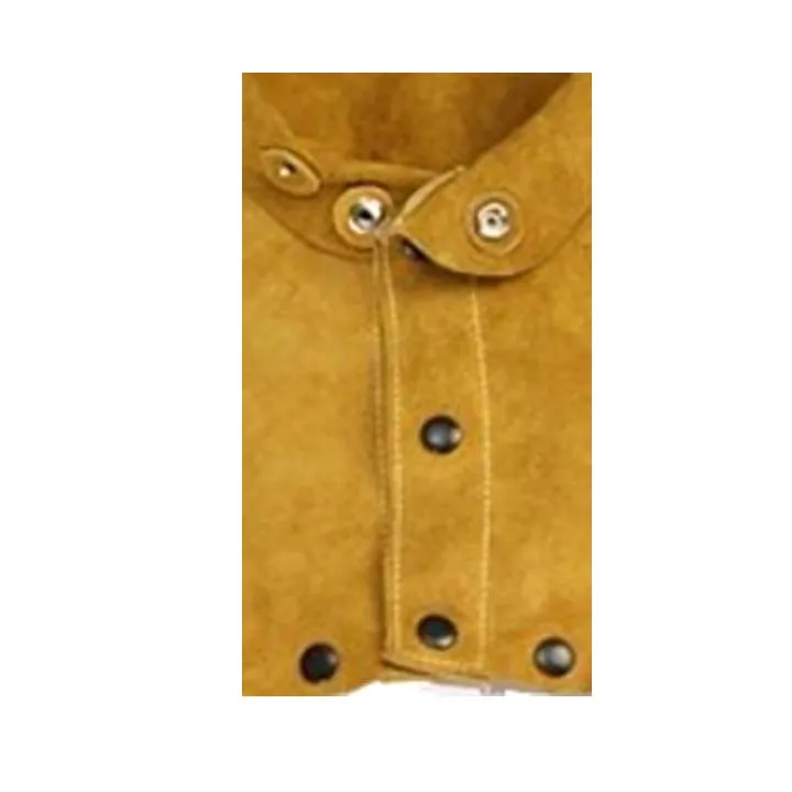 Big yellow leather welding caps made of premium quality cow split leather