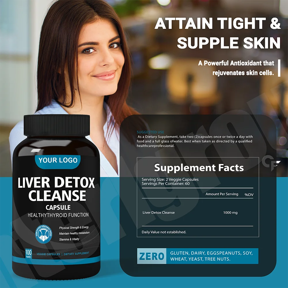 OEM Liver Cleanse and Detox Repair Pills Halal Herbal Tea Weight Lossy Slimming Nature Capsules