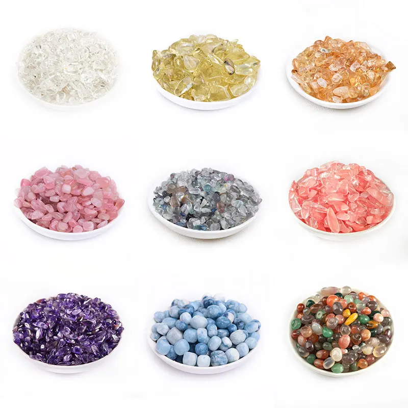 Natural Healing Garden Clastic Rock Rough Crushed Bulk Crystal Chips Tumbled Stone Gravel Crystal