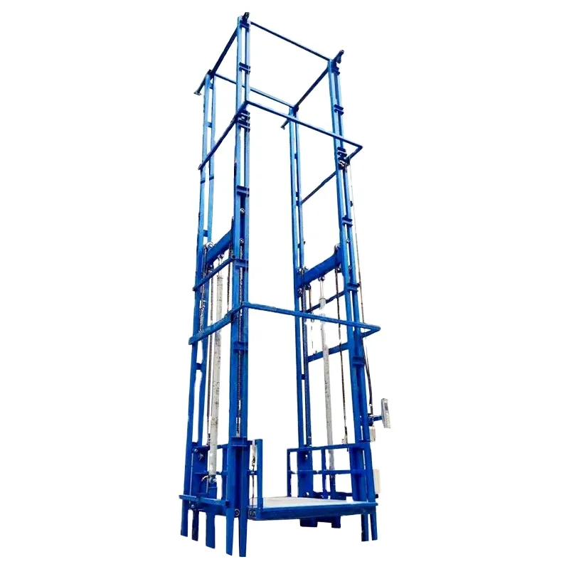 wall mounted cargo elevators small goods elevator lift single double guide industrial lift hydraulic cargo lift