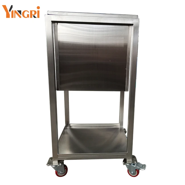 Stainless steel Mobile ice bin with sliding cover