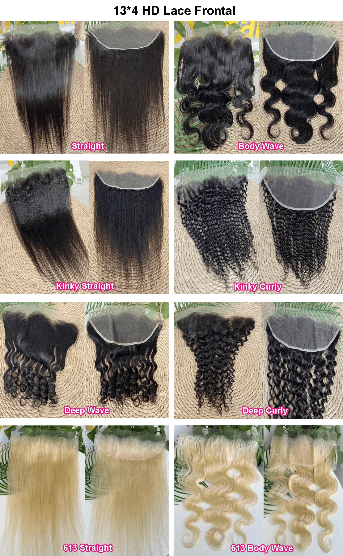12A Grade Top Quality GDY Human Hair 4*4 HD Transparent Lace Base Closures and Frontals Virgin Cuticle Aligned Brazilian Hair