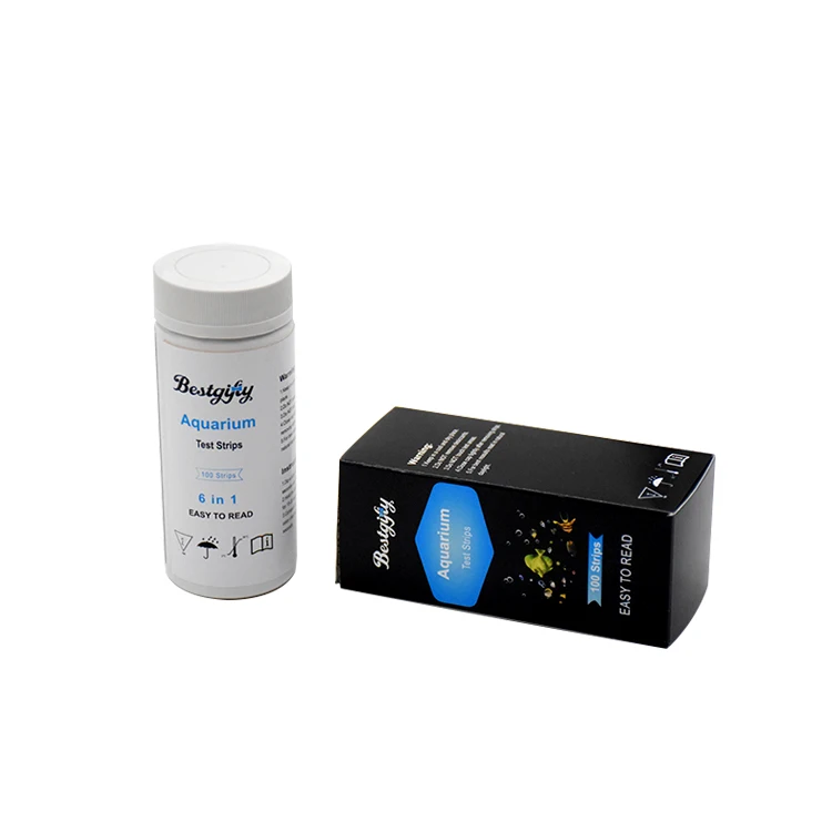 6 in 1 Aquarium Water Quality Parameter Test Strip Paper Kit