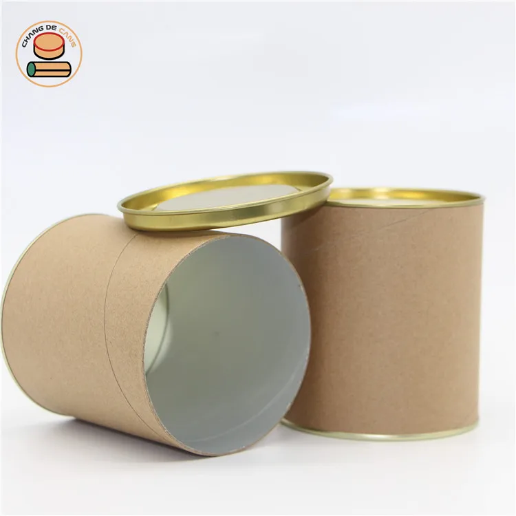 factory supplies the round clothing paper tube packing with iron cover supplies round socks / belts with iron cover