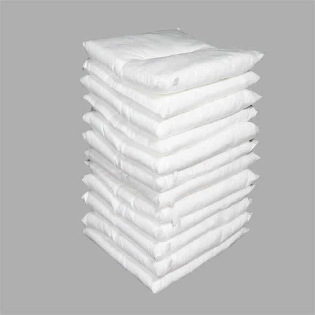 Oil Absorbent Manufacturer 16*18in White Color Oil Absorbing Pillow For Oil Spill