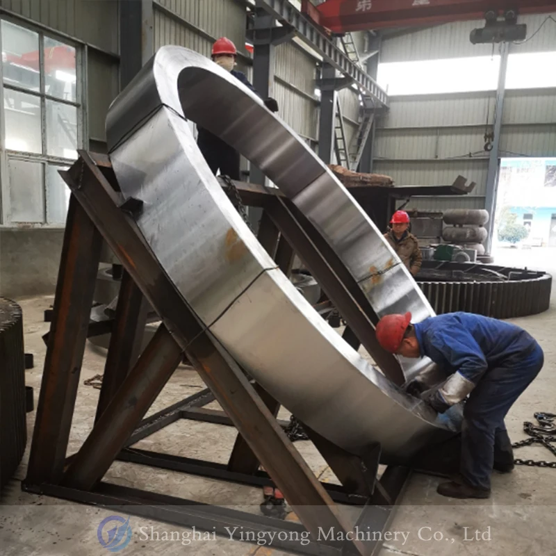 Custom Casting Steel Large Cement Rotary Kiln Tyre / Ball Mill Tyre Ring for sale
