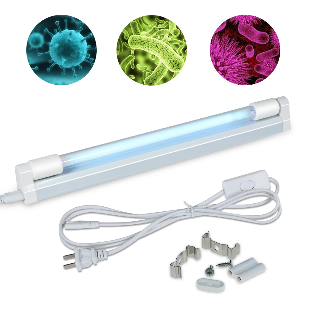Uv germicidal lamp Disinfection ultraviolet lamps  G5 G13 Base 15W/20W/30W/40W T5 T8 uvc light Integrated uvc sterilizing lamp