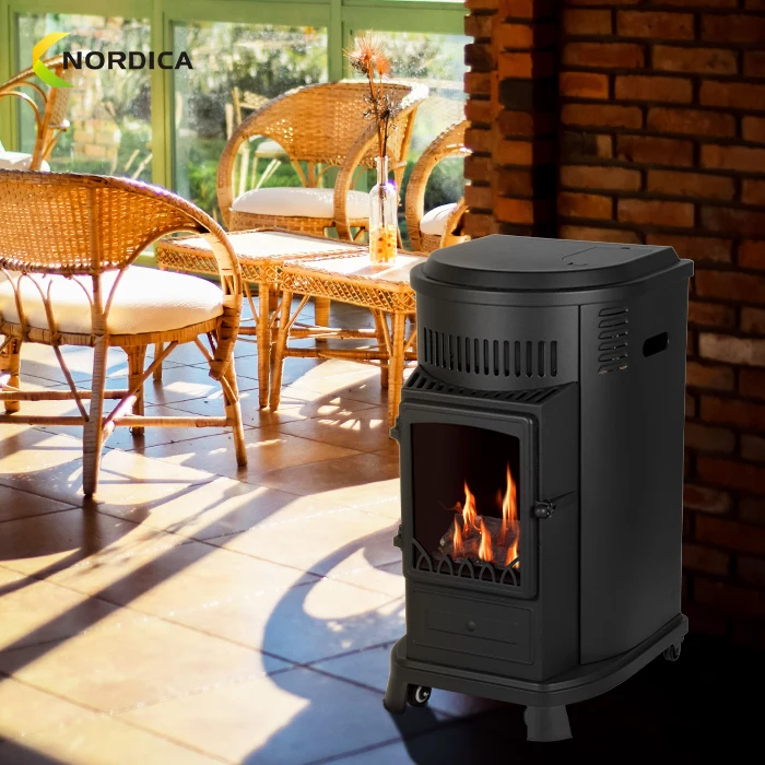 Wholesale Portable Gas Room Heater Red Flame Mobile Gas Indoor Heater 3.4 KW