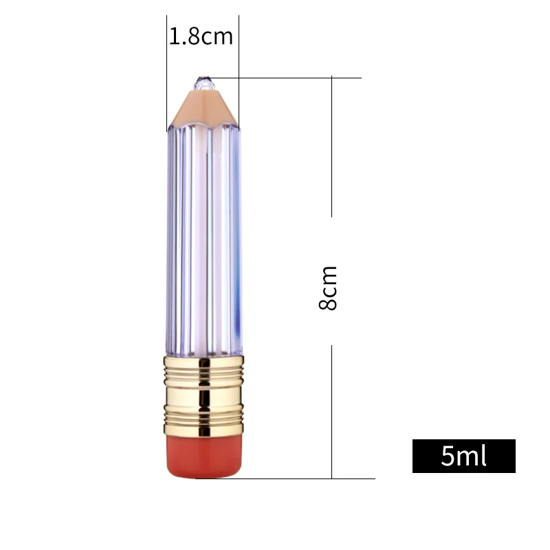 Lip Gloss Tube Pencil Lip Gloss Tubes With Wands Packing Plastic Bottles