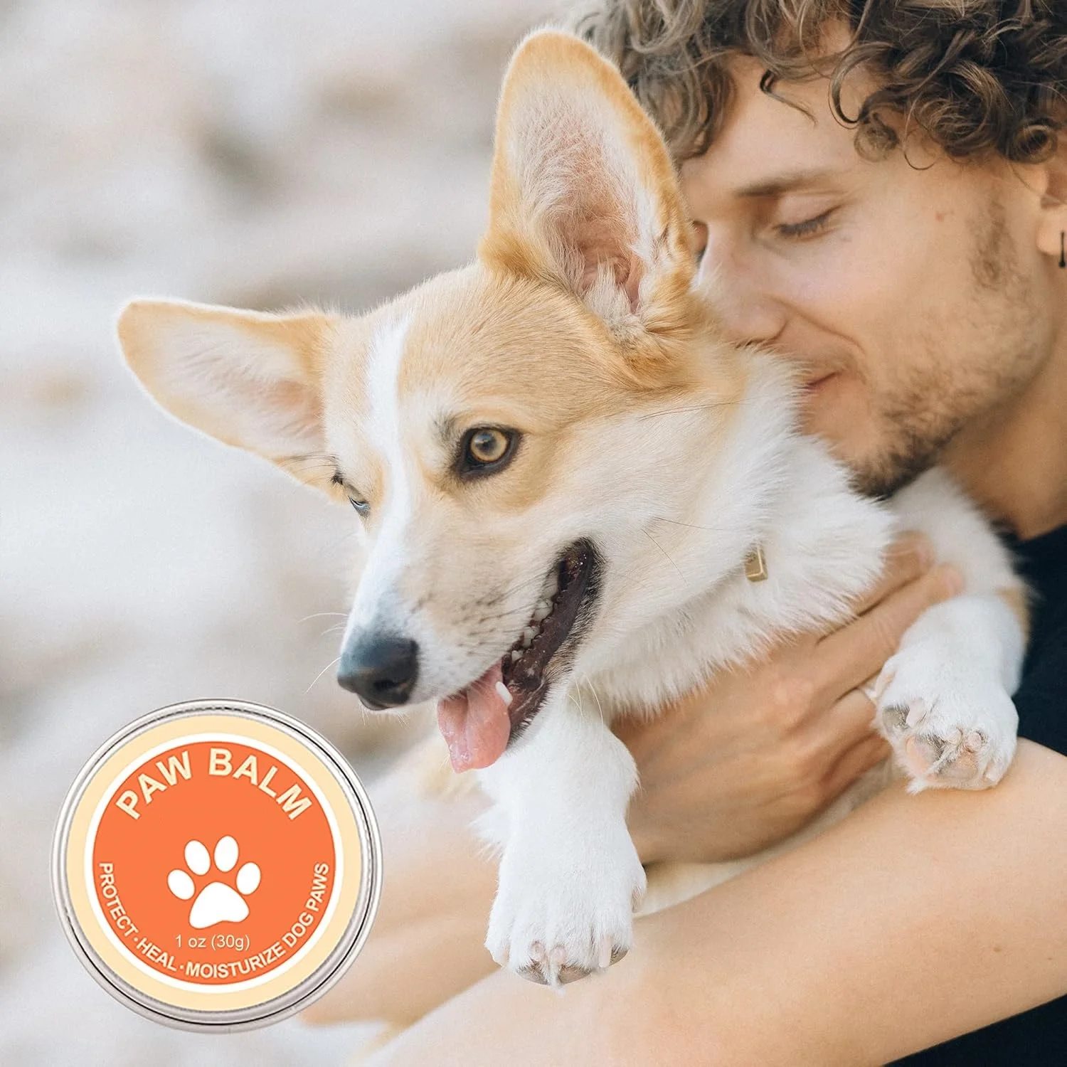 Natural Dog Paw Wax Nose Cream and Dog Paw Balm Soothes and Repairs Delicate Paws Pet Cream