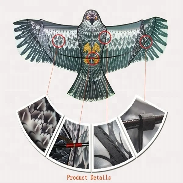 Top Quality Easy Flying Hot Sale animal shape eagle Kite Children Garden Toy with string bird kite for kids from weifang
