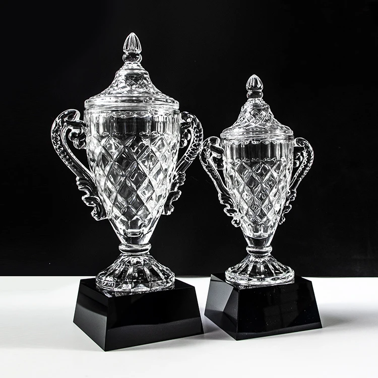 HDW factory wholesale k9 crystal trophy Custom Crystal Award Cup Trophy