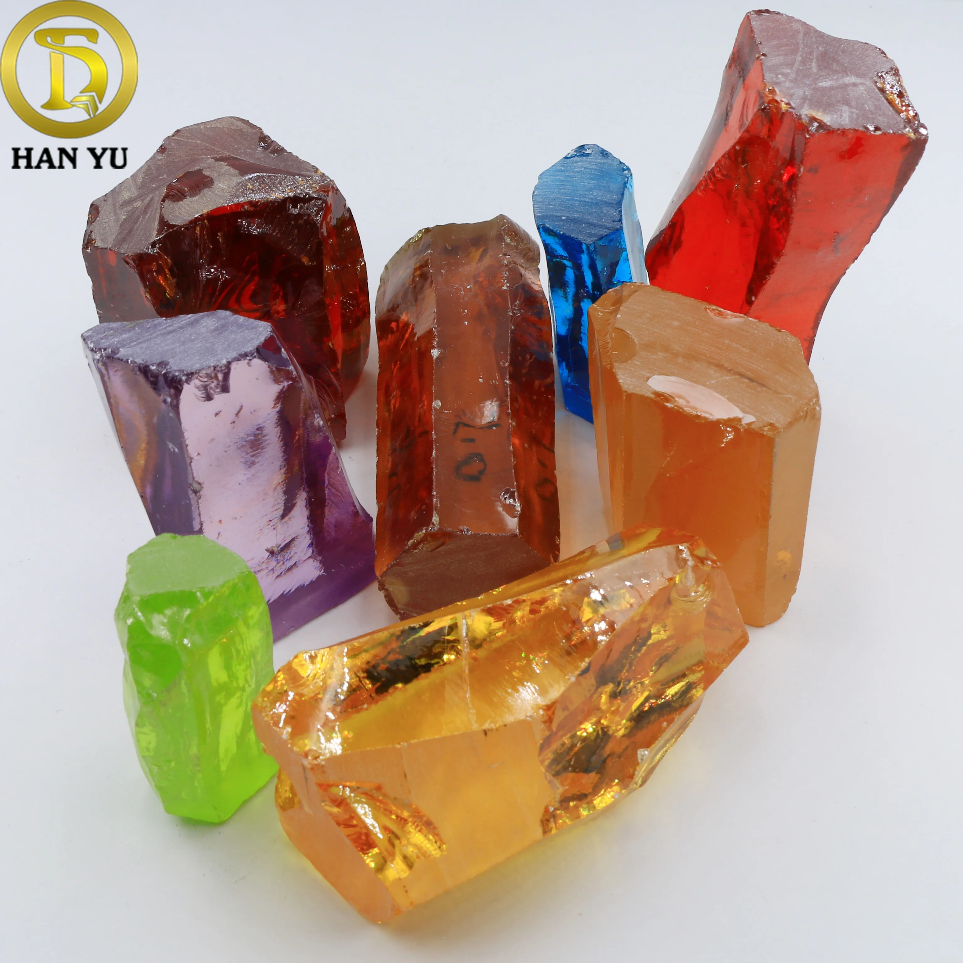 China Factory Price Uncut Rough Cubic Zirconia Aqua Blue CZ Raw Material