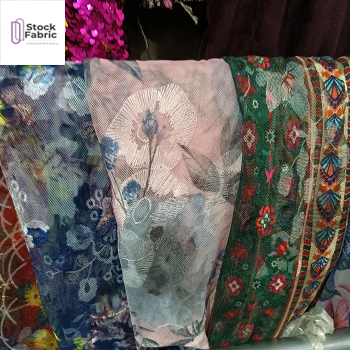 Shaoxing textile wire mesh women sequins embroidery  making machine computerized for border stock lot fabric