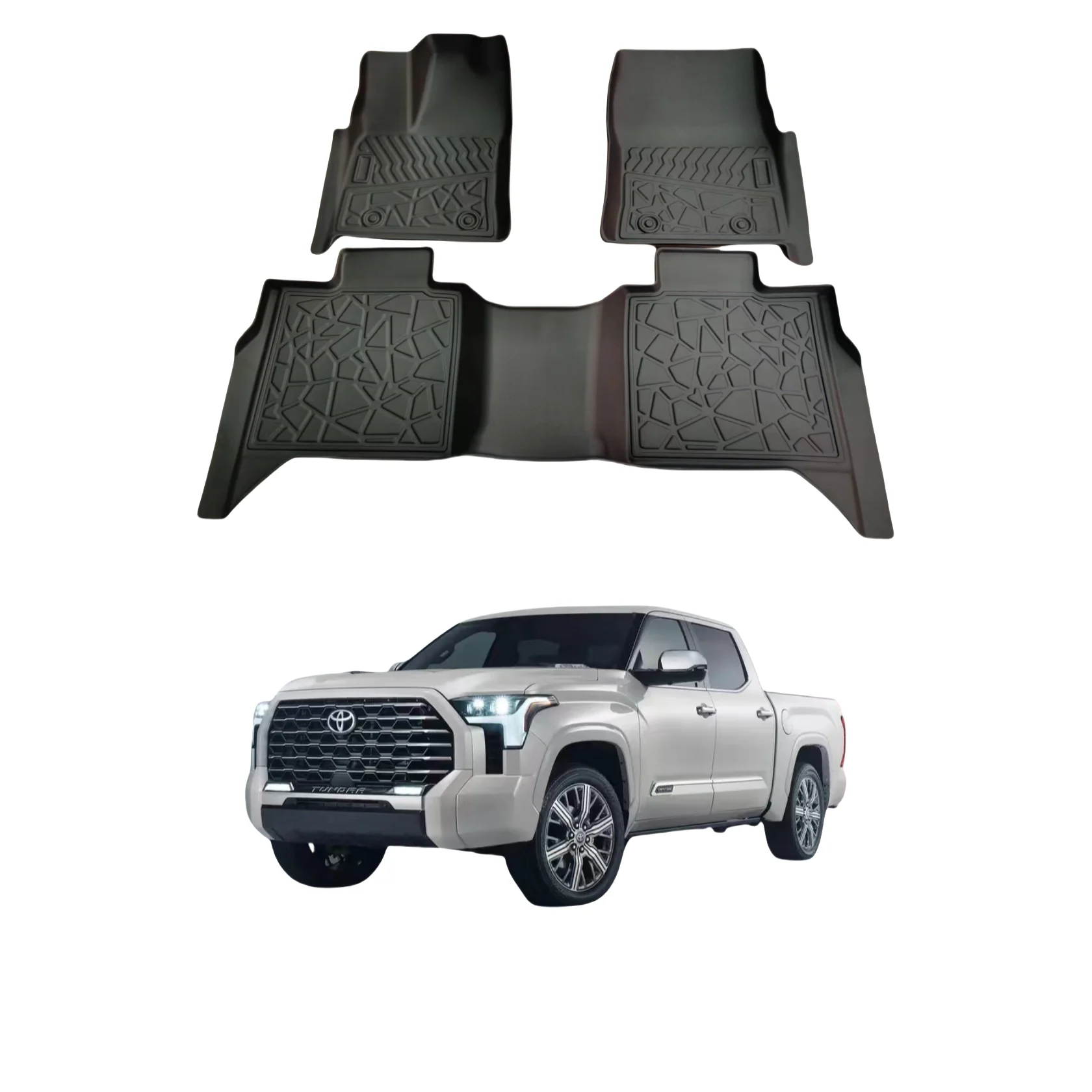 2024 Hot Style 2022+ TOYOTA TUNDRA TPE car mats Waterproof, all day, one car and one version With Quality Assurance