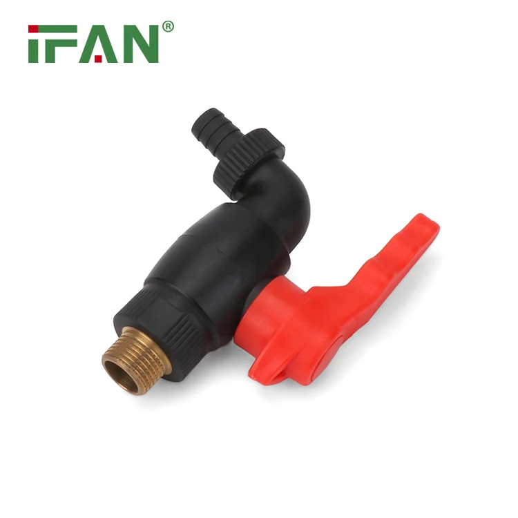 Фитинги IFANPLUS EN 15874 PPR черного цвета для водопроводной 1/2 '-3/4' высокого давления Bibcock