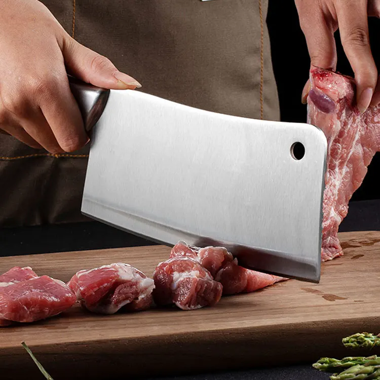 Stainless steel household kitchen sharp meat cleaver cutting vegetables and cutting bones dual knives