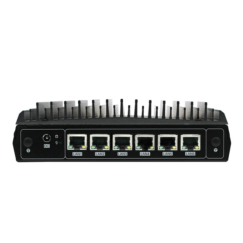 Intel 4th 5th pfsense firewall route embedded fanless mini box pc with 6 lan