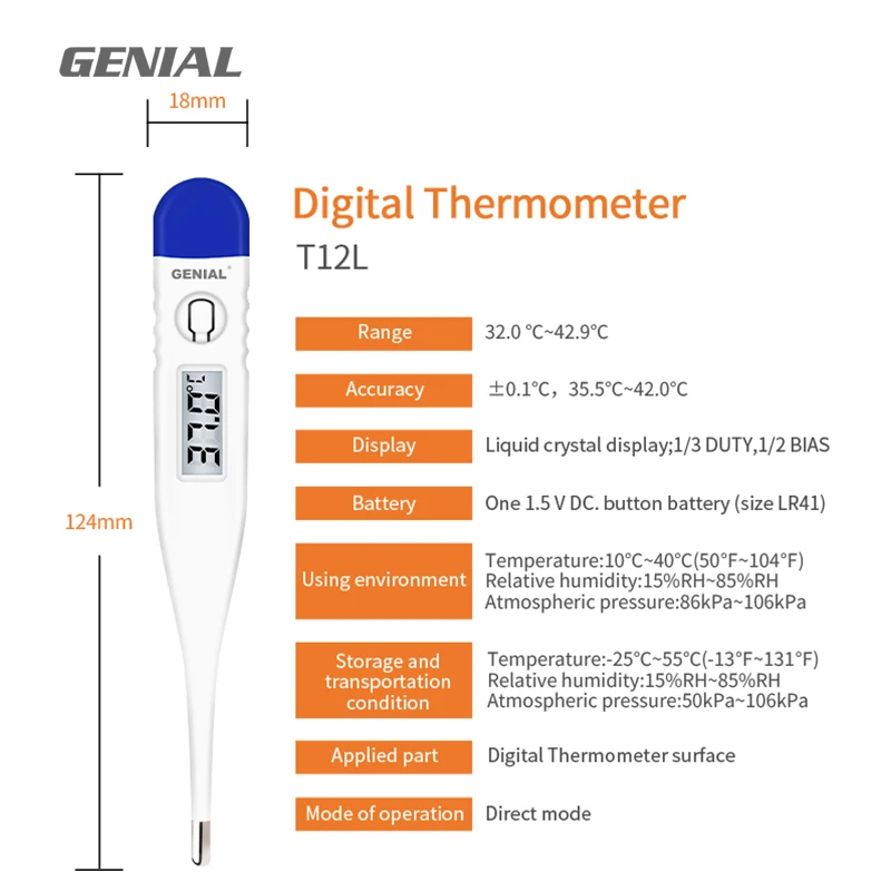 Household medical devices health care lcd thermometers checking oral thermometer