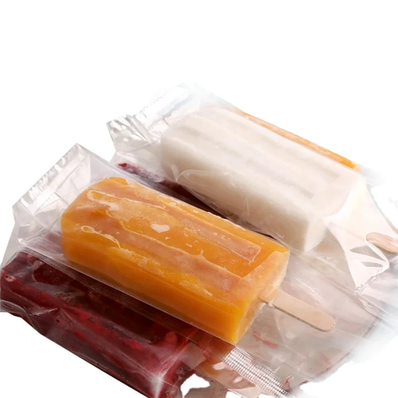 Custom Tear easily Heat Seal Plastic Ice   popsicle packaging bag