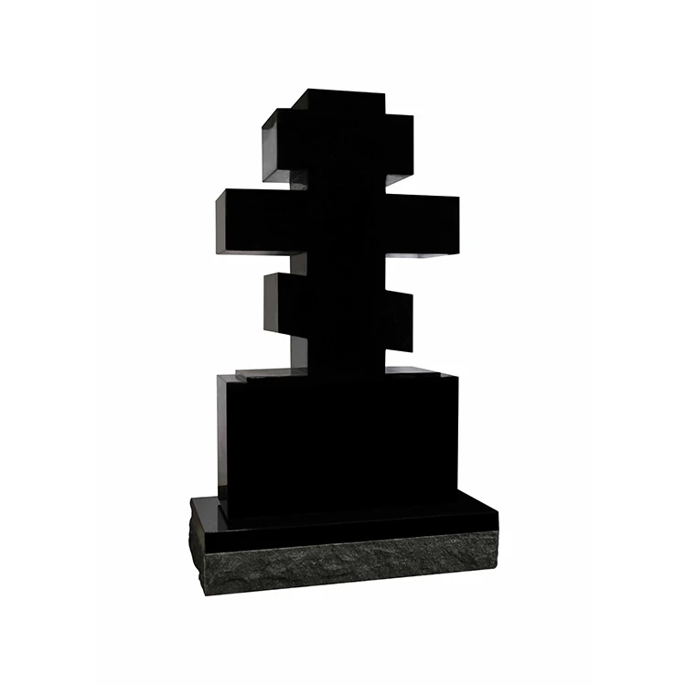 Custom Black Granite Designed Lapida Portable Upright Coffin/Tombstone European Cheapest
