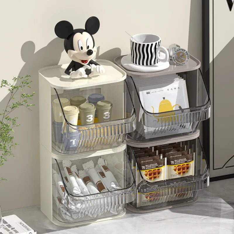 Popular tea bag organizer storage box multi desktop organizer with drawers coffee station organizer for office