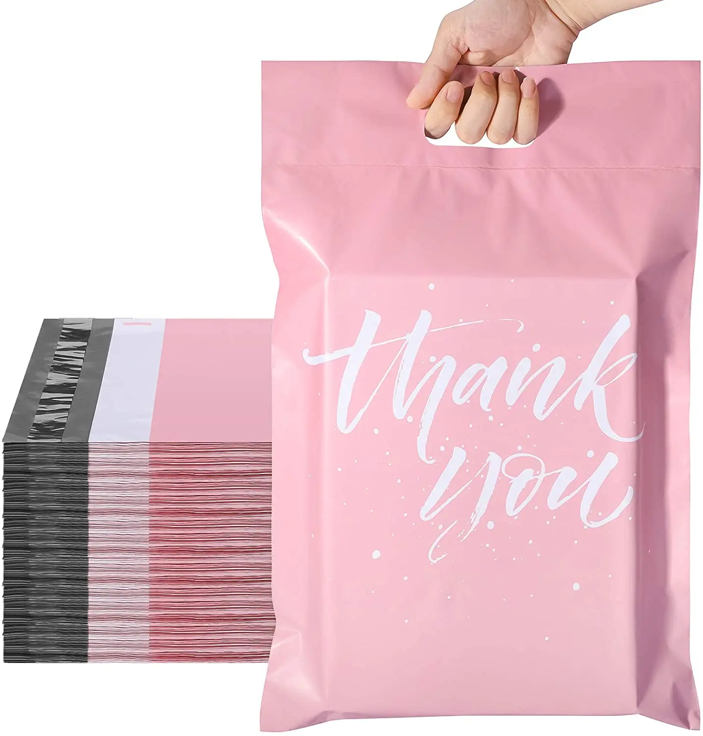 Mailing bags custom biodegradable poly mailing bags with handle/round perfume polyester special bio degradable package bag