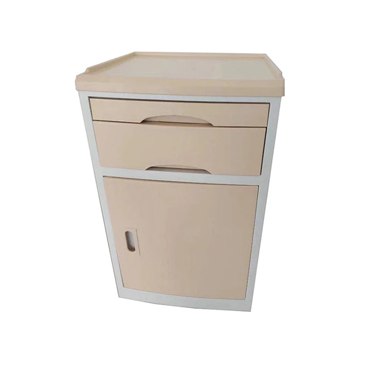 WinFair Abs Hospital Bed Side Bedside Cabinet Mobile Medical Storage Plastic Locker Bedside Hospital Cabinets