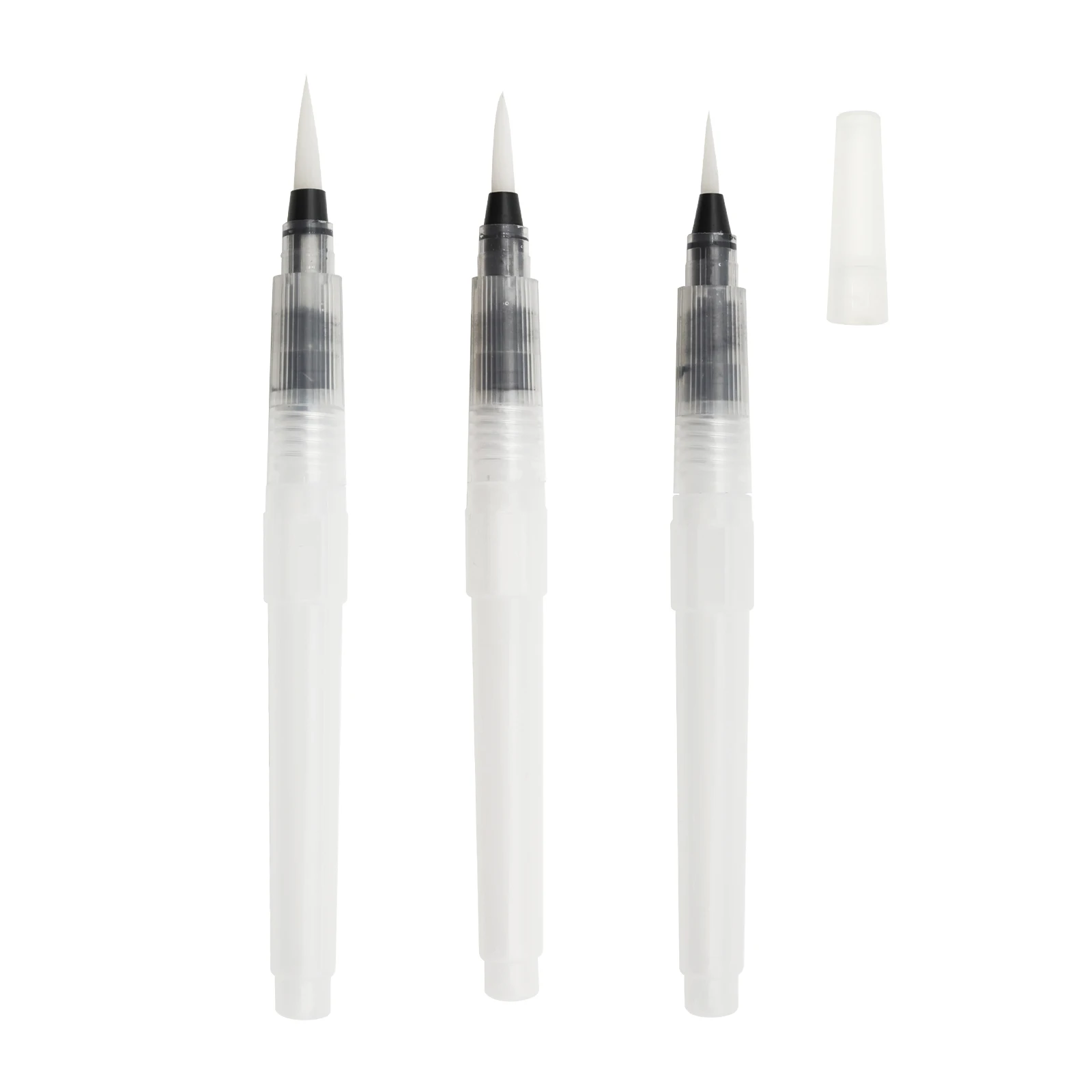 Artmate 15cm 3pcs refillable round head soft watercolor art painting brush water pen set art supplies for beginner