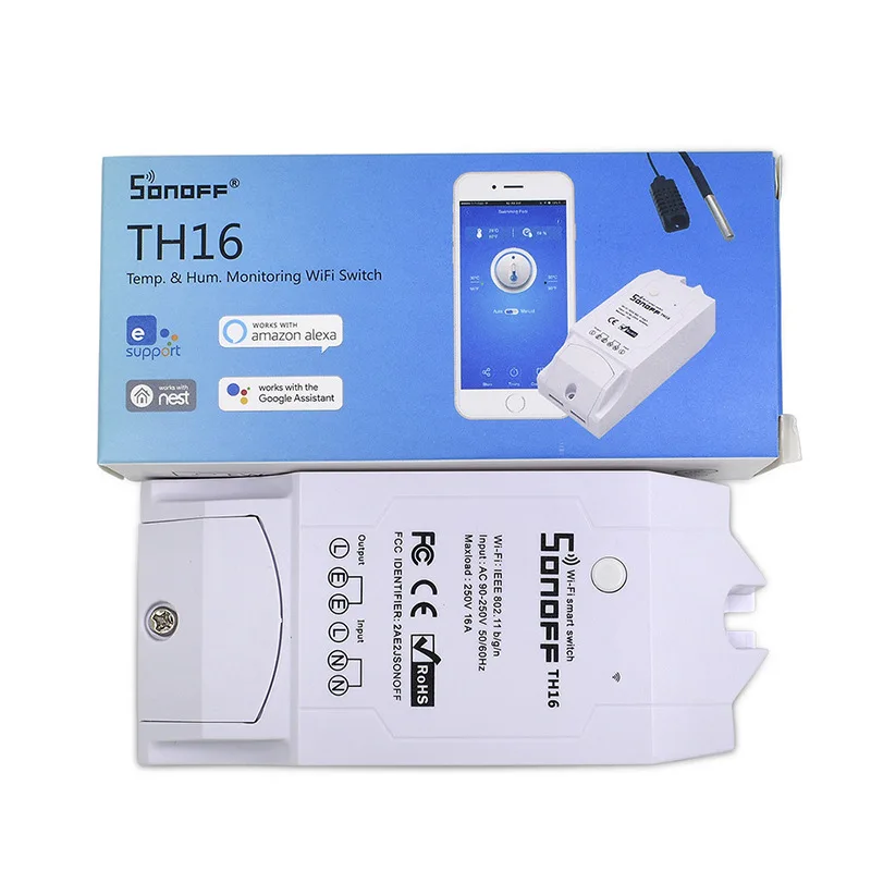 Sonoff TH10 TH16,10a/16a Smart Automation Modules Wifi Wireless Switch Remote Control Smart Home Temperature Humidity