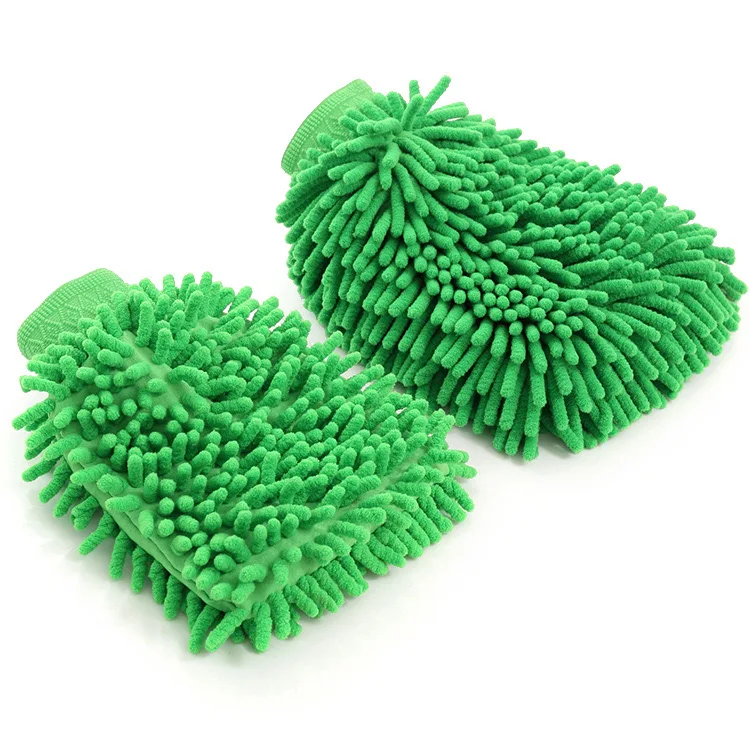 Auto Detail Chenille Car Wash Mitt Economical Microfiber Foam Towel Quick-Dry Water-Absorbent for Cleaning