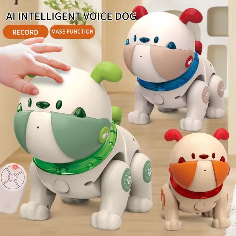 Remote Control Smart RC Robot Toys Intelligent Dancing Dog Plastic Pet with AI Programming Educational and Electric stunt