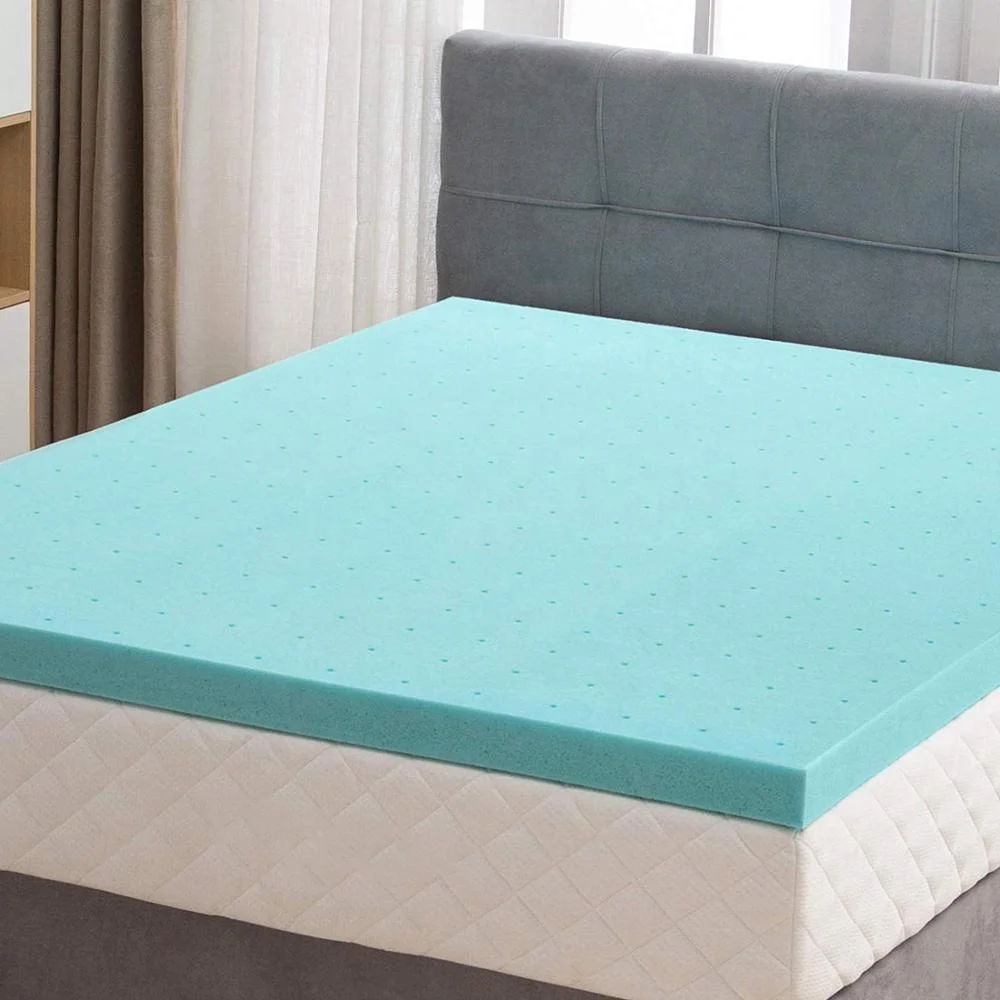 
wholesale high quality OEM 3inch 4 inch twin queen cooling gel infused ventilated firm memory foam gel mattress toppers 
