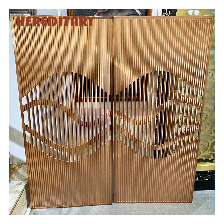 Modern design decorative metal panel decor laser cut screen aluminium indoor room dividers