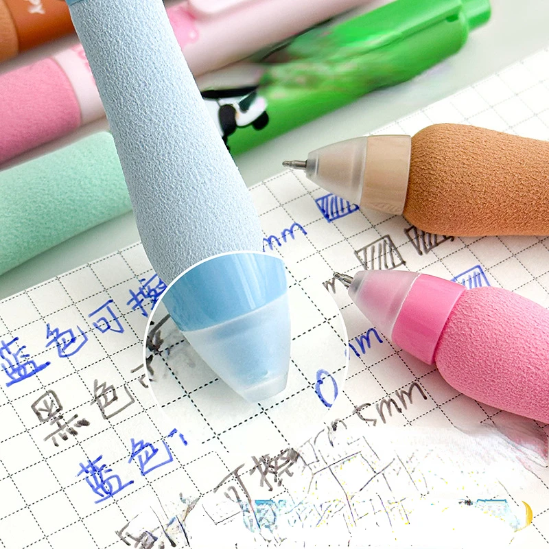 New Cartoon Soft Grip Erasable Pen Creative ST Head Sponge Pen Student Signature Set  gel Pen 0.5MM