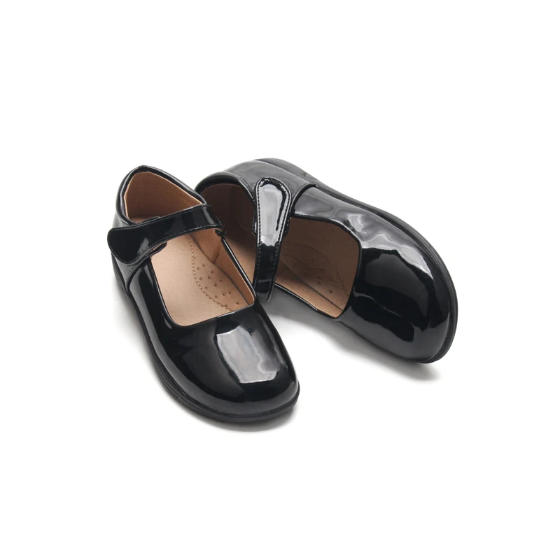 Baby Happy Wholesale Children Leather School Classic Black Shoes Seasons School Uniforms Shoes For Boys And Girls