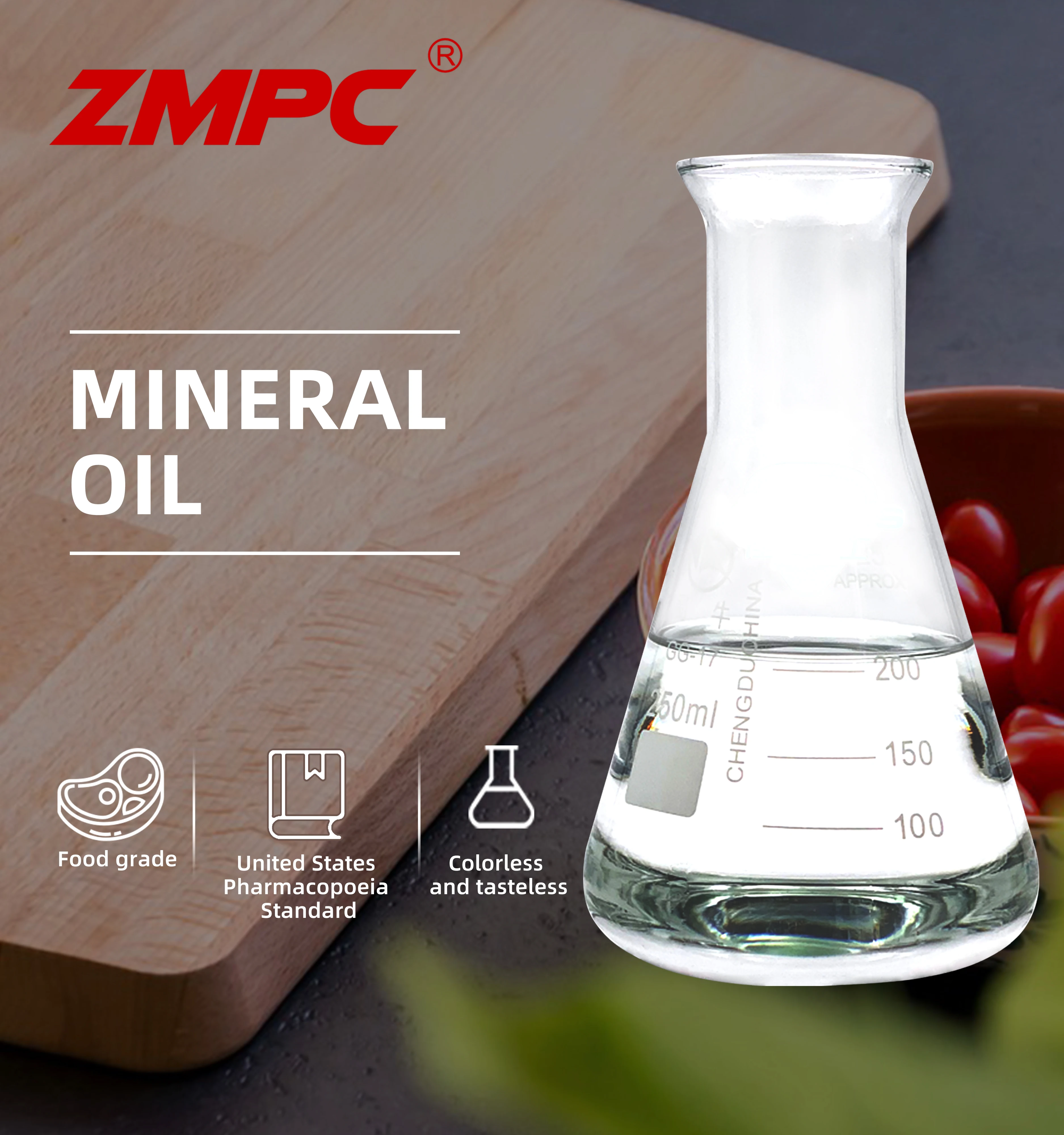 ZMPC OEM mineral oil  food grade for  wood cutting board and Kitchen utensils