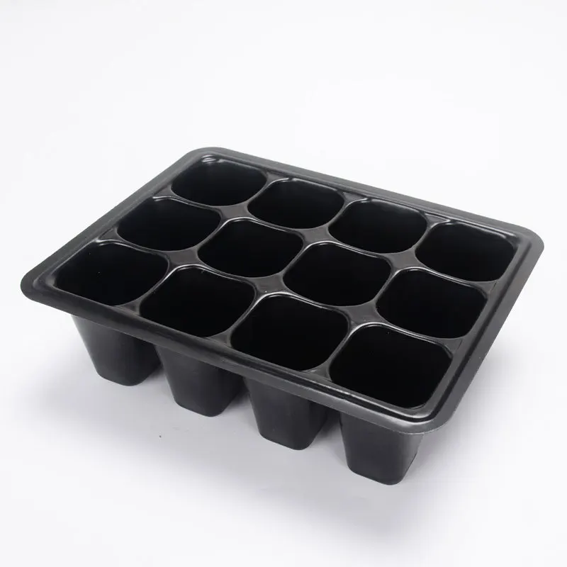 Garden Plant nursery carry tray Grow Box With pots Lid 6 12 Cell Germination Starter plastic cell seed nursery plug trays