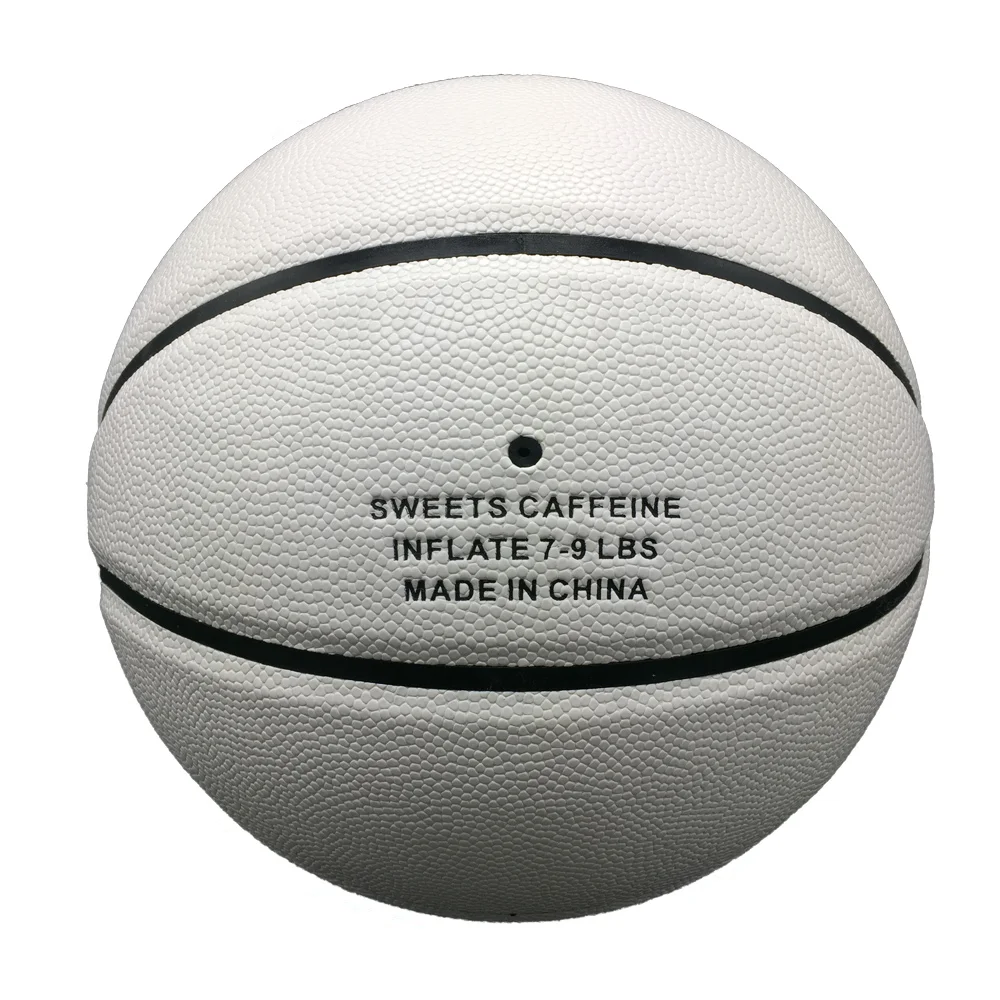 2021 Custom white leather basketball and Professional Custom Printed Logo