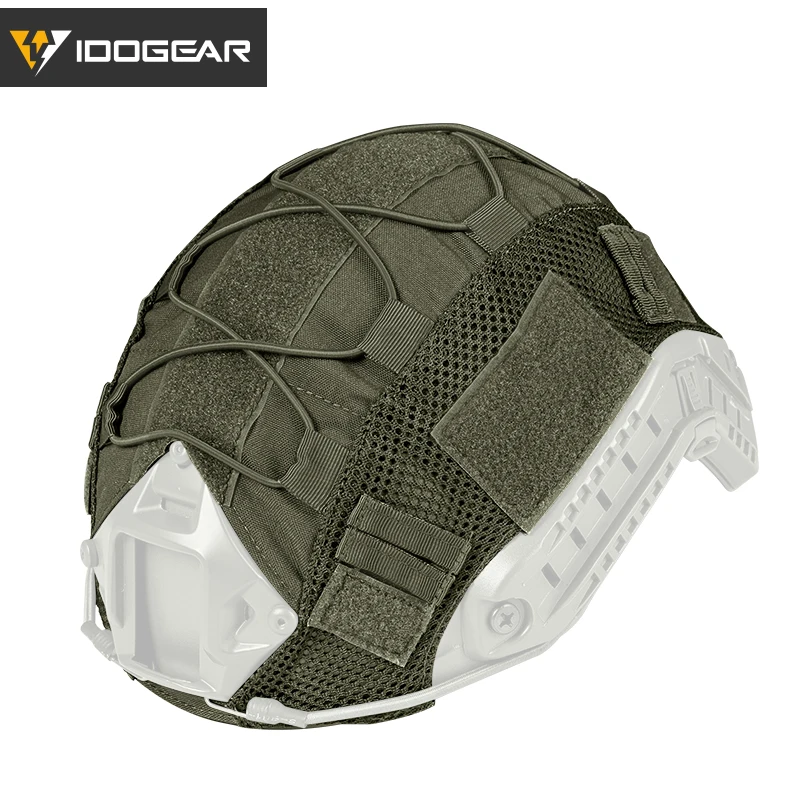 IDOGEAR камуфляжная быстрая тактическая охотничья снаряжение черный шлем тканевый головной убор Чехол для тактического шлема