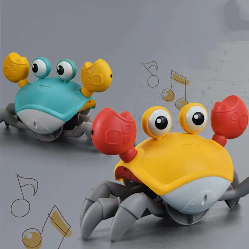 New Rechargeable Crawling Crabs Toy with Light and Music For Baby Fun Play