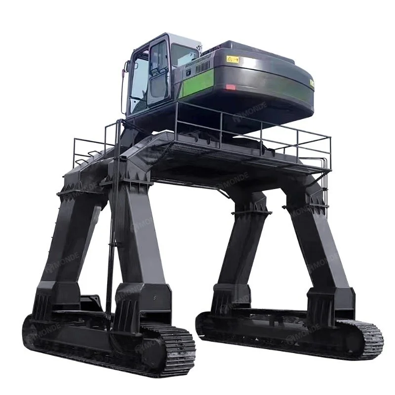 MONDE Excavator long leg assy with coal buckets  maximise a railway car unloading speed