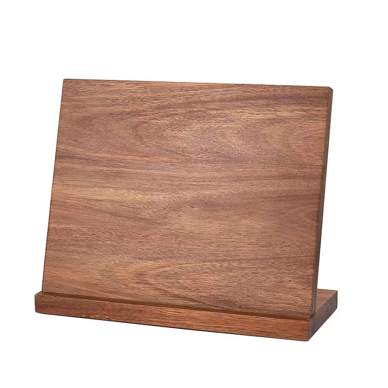 Custom Size Magnetic Knife Block Holder Wood Universal Knife Storage Organizer with Powerful Magnet for Kitchen Counter