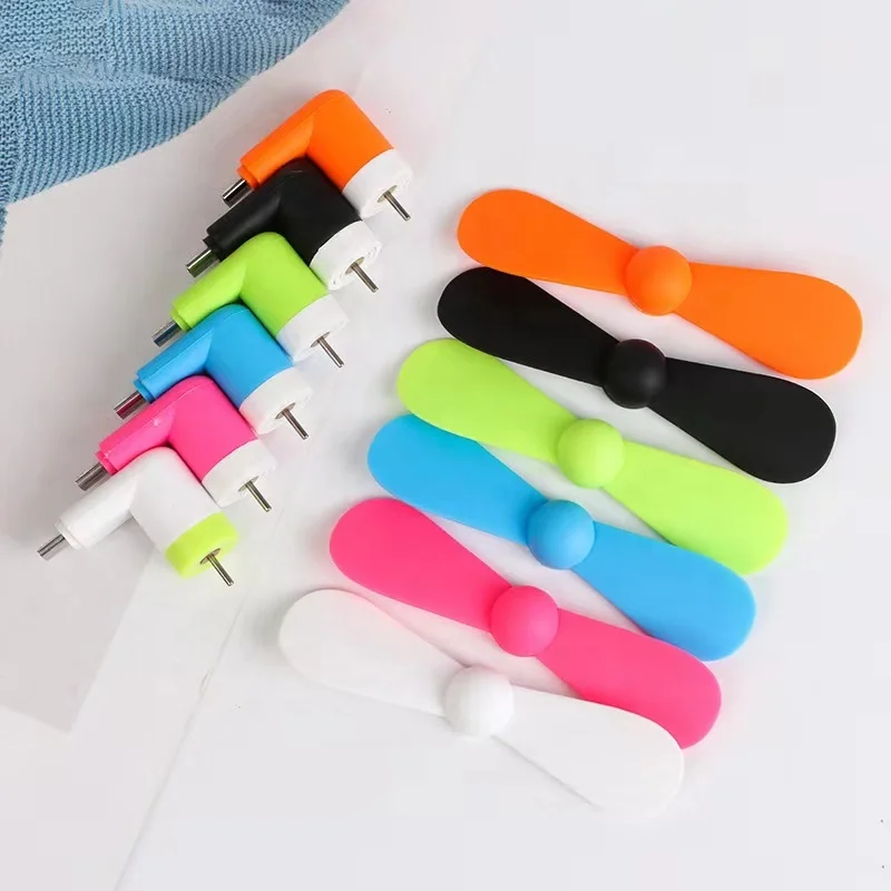 Factory Made Creative Mini Portable Phone Fan Mobile Phone USB Gadget Fans for Android/Iphone Port