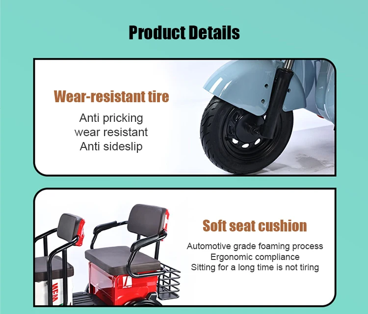 Hot sale motor tricycle passenger three wheels motorcycle scooter tricycle