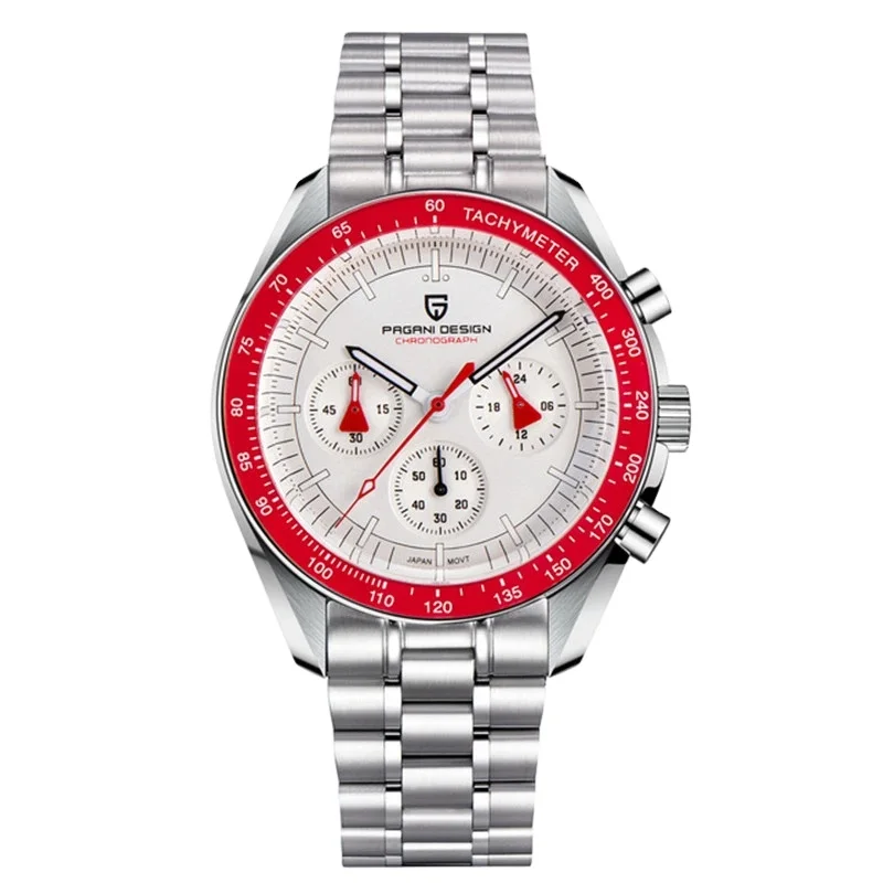 NEW PAGANI DESIGN Mens Watches 1701 Top Brand Luxury Moon Watch for Men Quartz Chronograph Luminous Sapphire Mirror Reloj Hombre