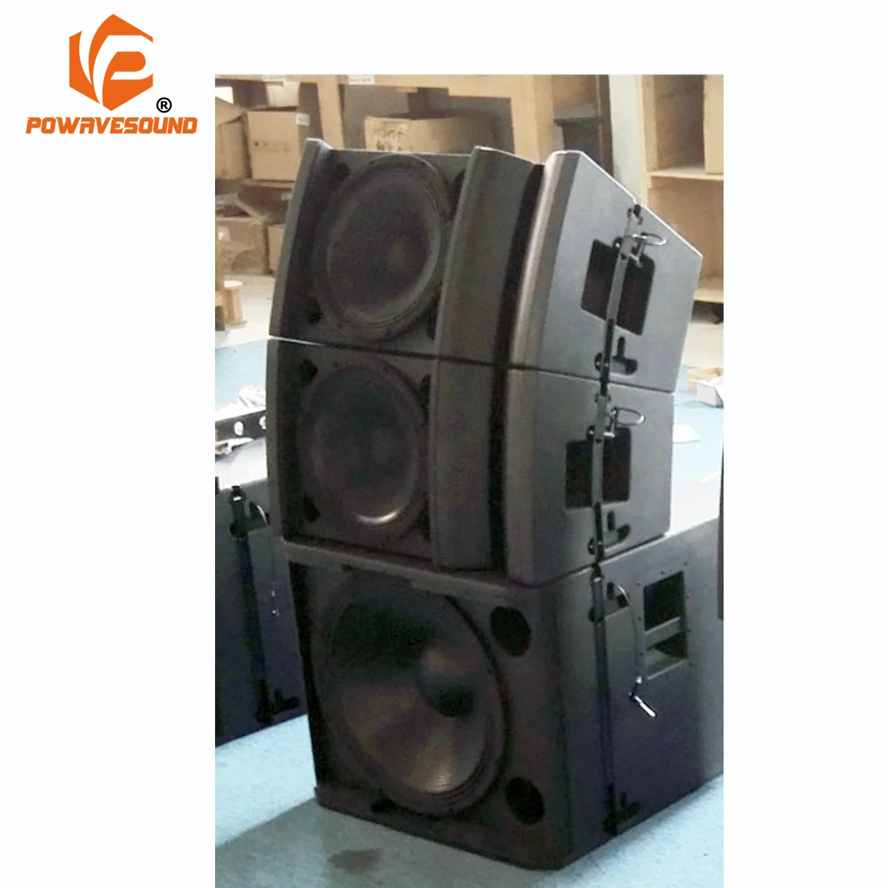Commercial speaker system active 18 inch subwoofer and 12 inch satellite top array speaker set for live show and conference