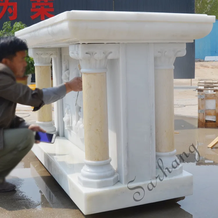 Catholic Reglious Church Altar White Marble Altar Table