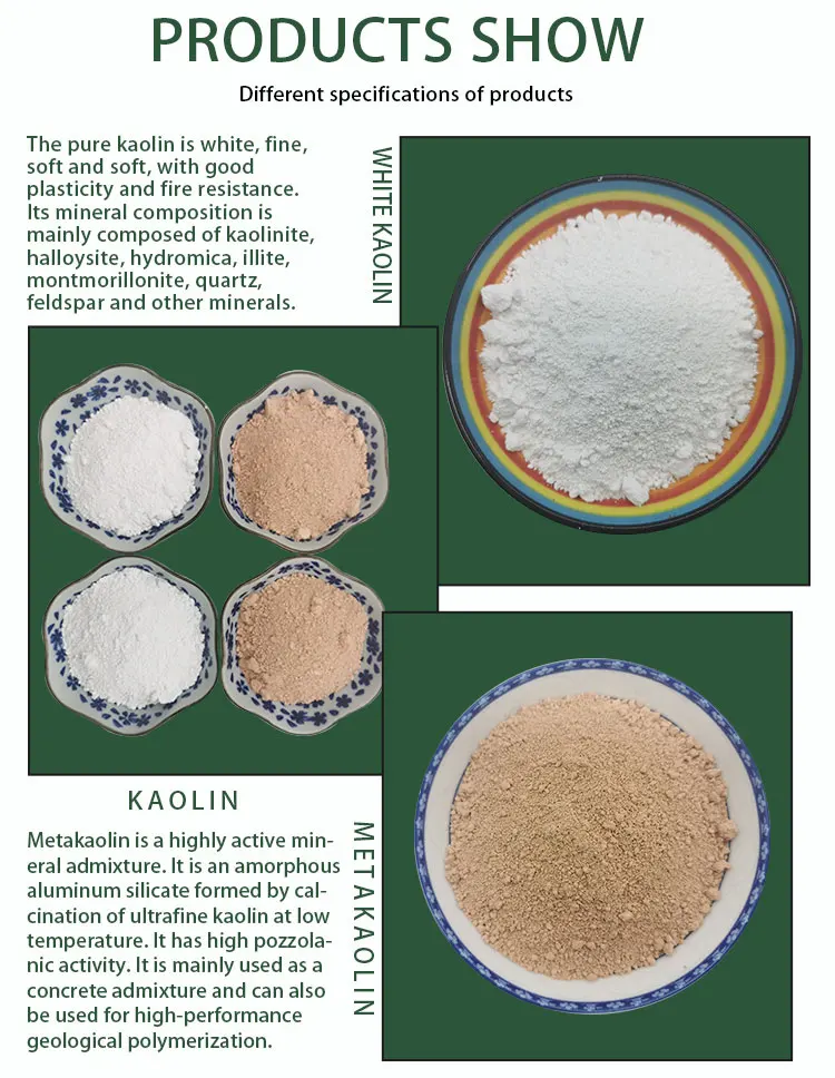 Calcined Kaolin Clay whiteness 95+